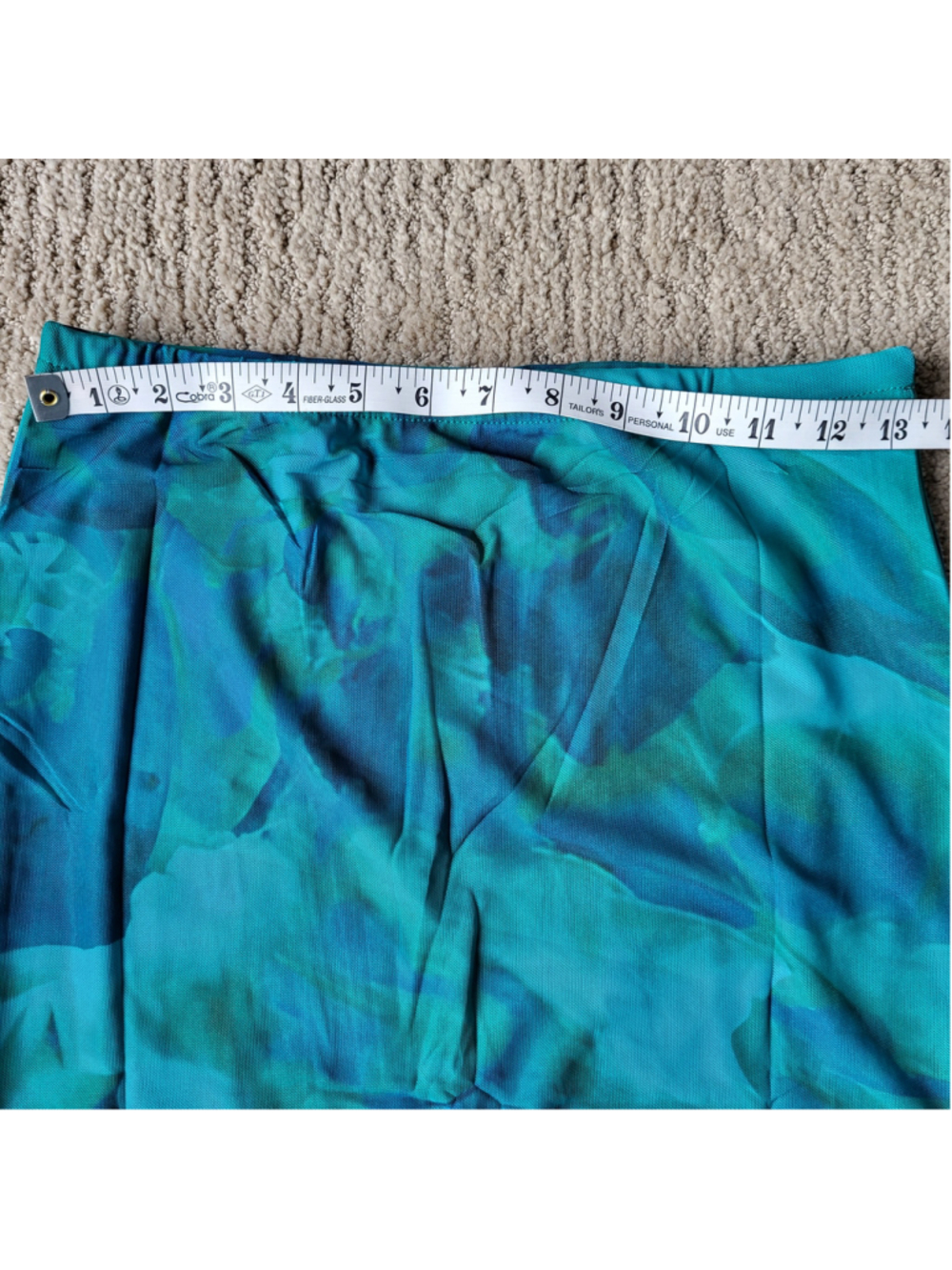Women’s Green & Blue Floral Long Straight Skirt – Size M – NWOT - Picture 5 of 11